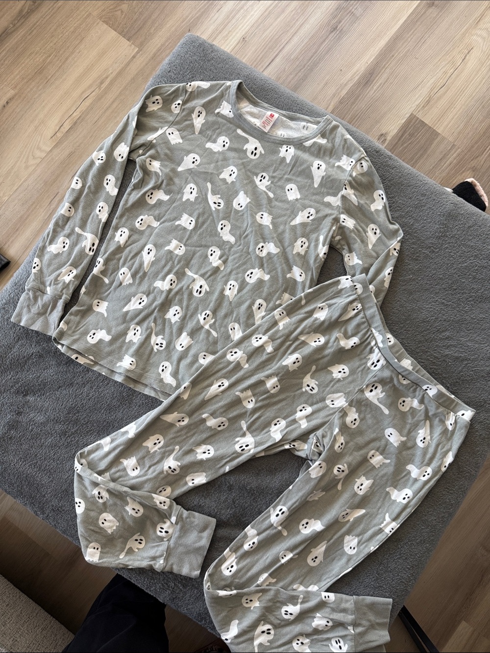 Target Gray Ghost Print Women's Pajama Set